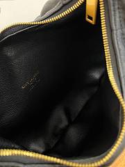 YSL ICARINO in quilted suede black bag size 17x13x3cm - 5