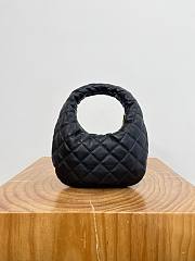 YSL ICARINO in quilted suede black bag size 17x13x3cm - 4