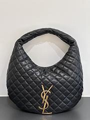YSL ICARINO in quilted suede black bag size 44×30×7cm - 1