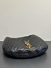 YSL ICARINO in quilted suede black bag size 44×30×7cm - 4