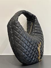 YSL ICARINO in quilted suede black bag size 44×30×7cm - 3