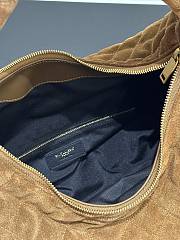 YSL ICARINO in quilted suede brown bag size 44×30×7cm - 5