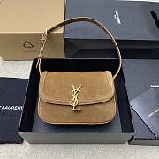 Saint Laurent Cassandre suede shoulder bag 18x13x6.5cm - 3