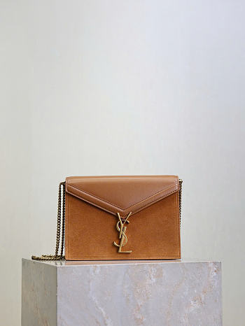 YSL Cassandra Bag brown size 22x16.5x5.5cm
