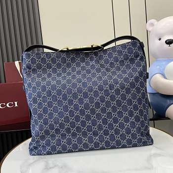 Gucci Beatrix denim shoulder bag size 40x36x12cm 