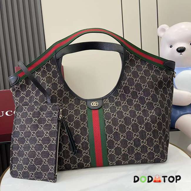 Gucci Giglio large tote bag denim size 42x60x47x16cm - 1