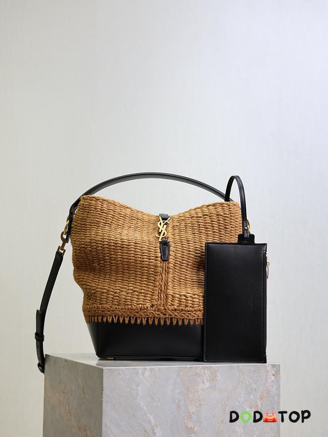 YSL le37 logo brown bag size 20x25x16 - 1