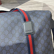 Gucci Medium duffle bag with Web blue size 47x30x27cm - 4