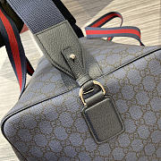 Gucci Medium duffle bag with Web blue size 47x30x27cm - 3