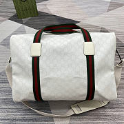 Gucci Medium duffle bag with Web white size 47x30x27cm - 6