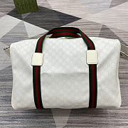 Gucci Medium duffle bag with Web white size 47x30x27cm - 3