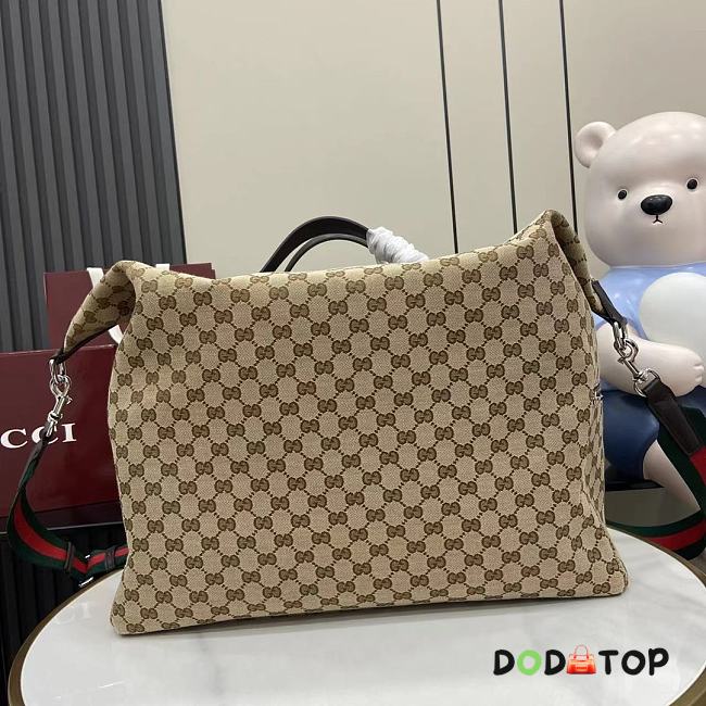 Gucci canvas medium duffle brown bag size 44x36x18cm  - 1