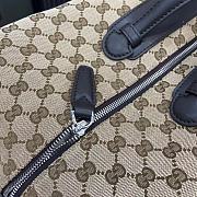 Gucci canvas medium duffle brown bag size 44x36x18cm  - 2