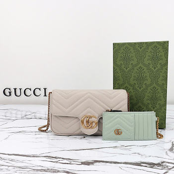 Gucci Marmont small shoulder bag gray size 21x12x5cm