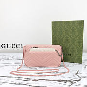 Gucci Marmont small shoulder bag pink size 21x12x5cm  - 3