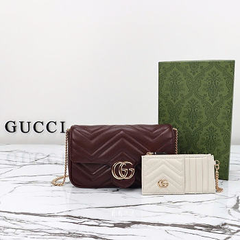 Gucci Marmont small shoulder bag red size 21x12x5cm