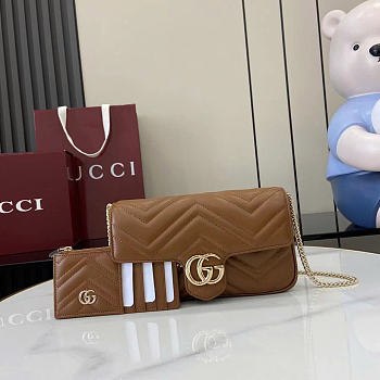 Gucci Marmont small shoulder bag brown size 21x12x5cm