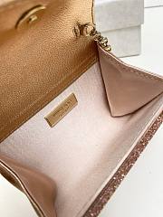 Jimmy Choo Sweetie  Rose Fine Glitter Acrylic Clutch Bag size 11x10x3 - 6