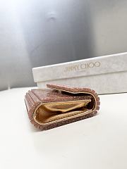 Jimmy Choo Sweetie  Rose Fine Glitter Acrylic Clutch Bag size 11x10x3 - 5