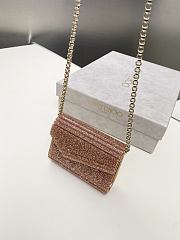 Jimmy Choo Sweetie  Rose Fine Glitter Acrylic Clutch Bag size 11x10x3 - 4
