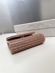 Jimmy Choo Sweetie  Rose Fine Glitter Acrylic Clutch Bag size 11x10x3 - 2