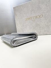 Jimmy Choo Sweetie silver Fine Glitter Acrylic Clutch Bag size 11x10x3 - 6