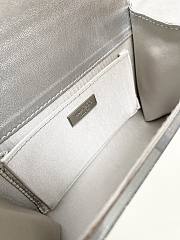 Jimmy Choo Sweetie silver Fine Glitter Acrylic Clutch Bag size 11x10x3 - 4