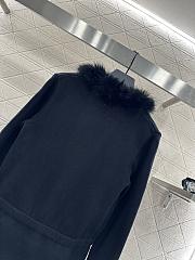 Valentino Fur Collar Knit Cardigan Jacket black - 4