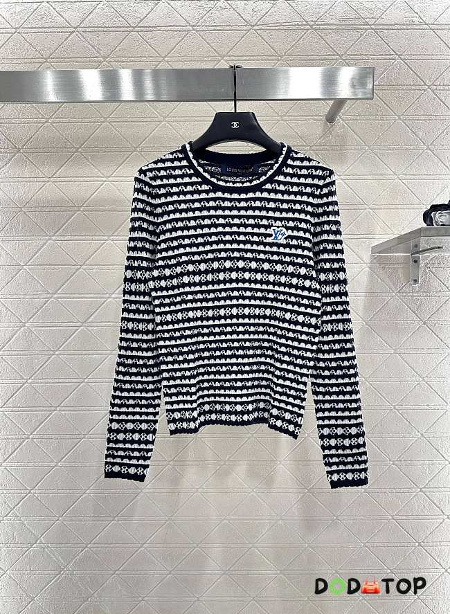 Louis Vuitton Striped Long-sleeved Knit black  - 1