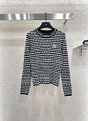 Louis Vuitton Striped Long-sleeved Knit black  - 1