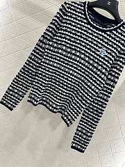 Louis Vuitton Striped Long-sleeved Knit black  - 5