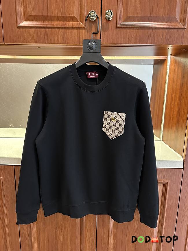 Gucci MEN Down Crew Neck Sweatshirt black - 1