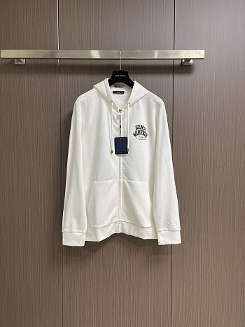 Louis Vuitton Zippered Hoodie white unisex
