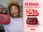 Gucci GG Blondie red bag size 27x17x7cm Code Candace (25% off) - 1