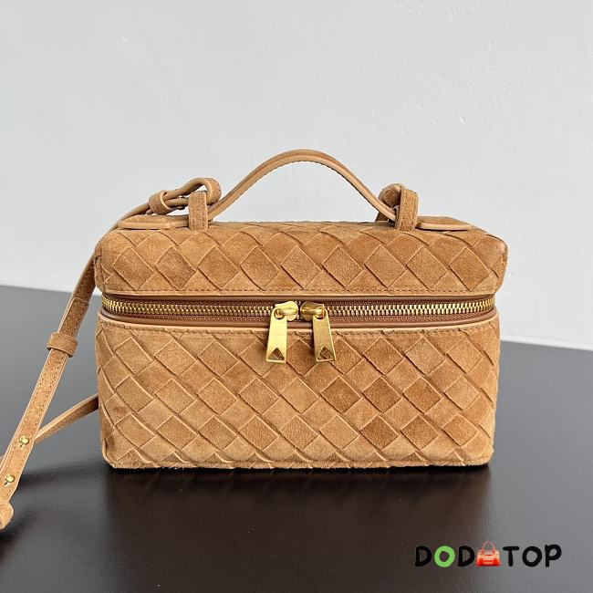 Bottega Veneta suede cosmetic bag size 22x12.5x5cm - 1