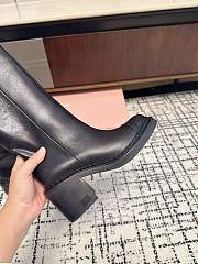 Miu Miu 75mm leather boots black - 5