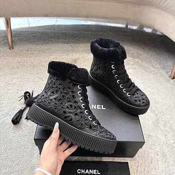 Chanel boots women's black