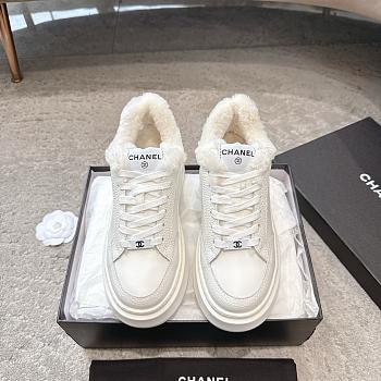 Chanel Fur sneakers white