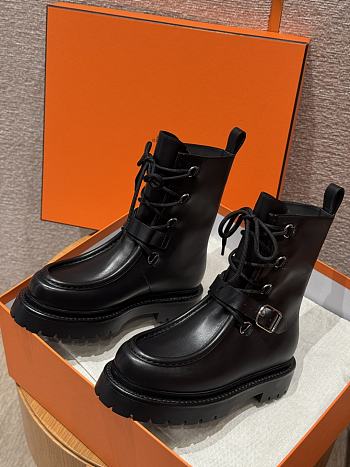 Hermes women black boots