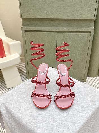 René Caovilla 105mm heels red