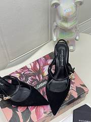 Dolcegabbana Suede and nappa leather slingback black 6.5cm - 6