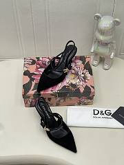 Dolcegabbana Suede and nappa leather slingback black 6.5cm - 4