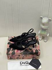 Dolcegabbana Suede and nappa leather slingback black 6.5cm - 3