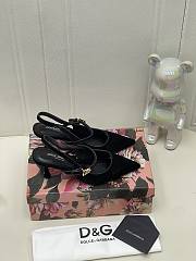 Dolcegabbana Suede and nappa leather slingback black 6.5cm - 2