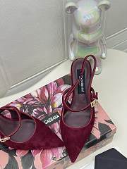 Dolcegabbana Suede and nappa leather slingback red 6.5cm - 6
