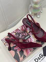 Dolcegabbana Suede and nappa leather slingback red 6.5cm - 5