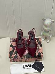 Dolcegabbana Suede and nappa leather slingback red 6.5cm - 4