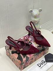 Dolcegabbana Suede and nappa leather slingback red 6.5cm - 3