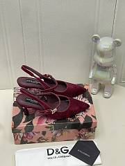 Dolcegabbana Suede and nappa leather slingback red 6.5cm - 2