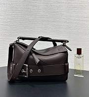 LOEWE Puzzle Biker Bag Large (Shiny Calfskin) brown size 24✕16✕10cm - 1